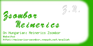 zsombor meinerics business card